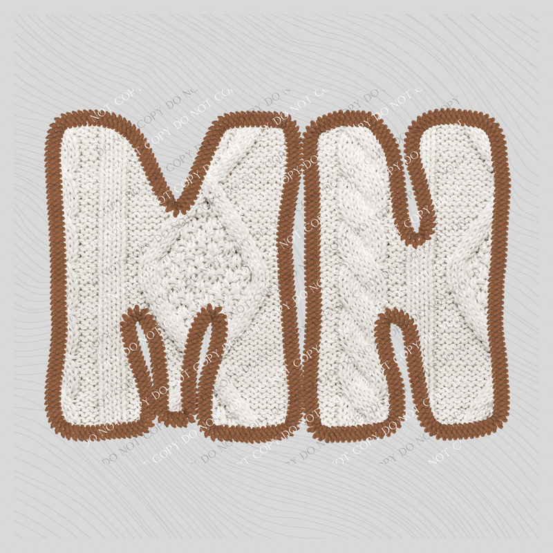 Minnesota MN Sweater Patch in Cream & Brown Digital Design, PNG