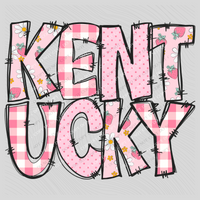 Kentucky Strawberry Doodle Patch Digital Design, PNG
