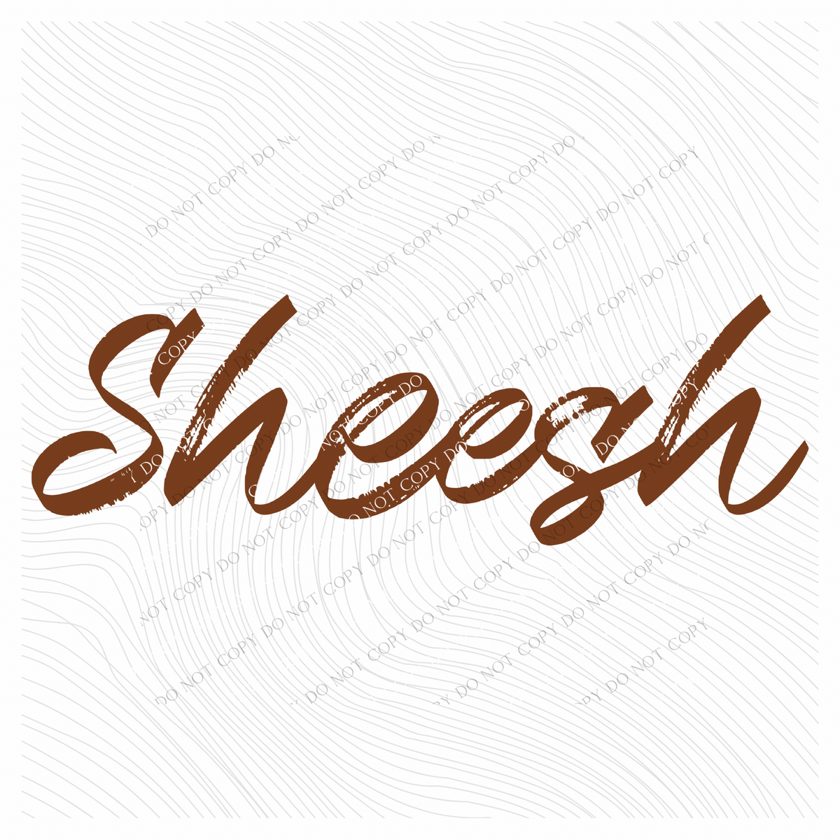Sheesh Western Script in Brown Digital Design, PNG