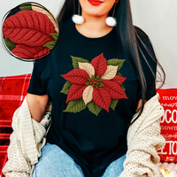 Poinsettia Knitted Digital Download, PNG