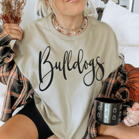 Bulldogs Script in Black Digital Download, PNG