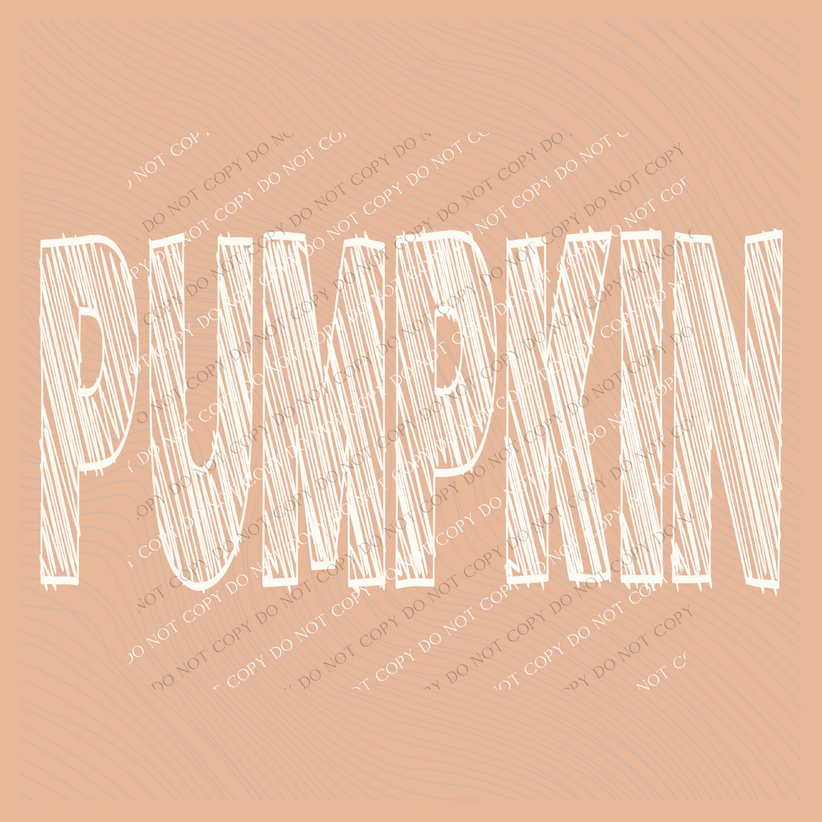 Pumpkin Scribble in Cream Fall Digital Design, PNG