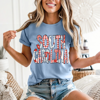 South Carolina Doodle Patch & Glitter Digital Design, PNG