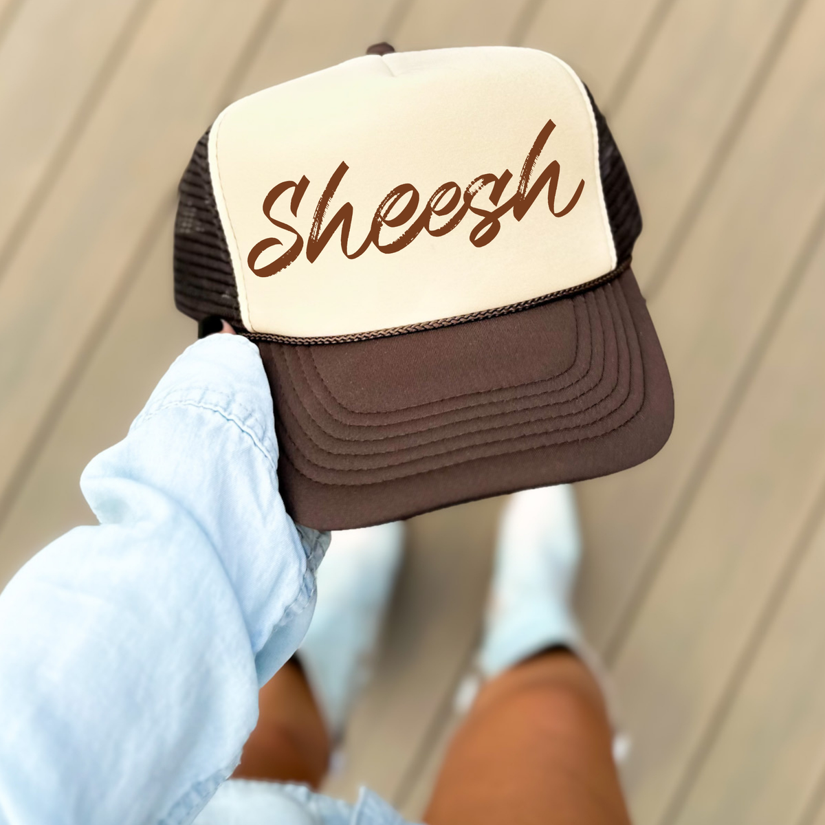 Sheesh Western Script in Brown Digital Design, PNG