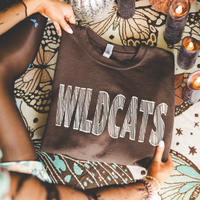 Wildcats Scribble in Cream White Digital Design, PNG