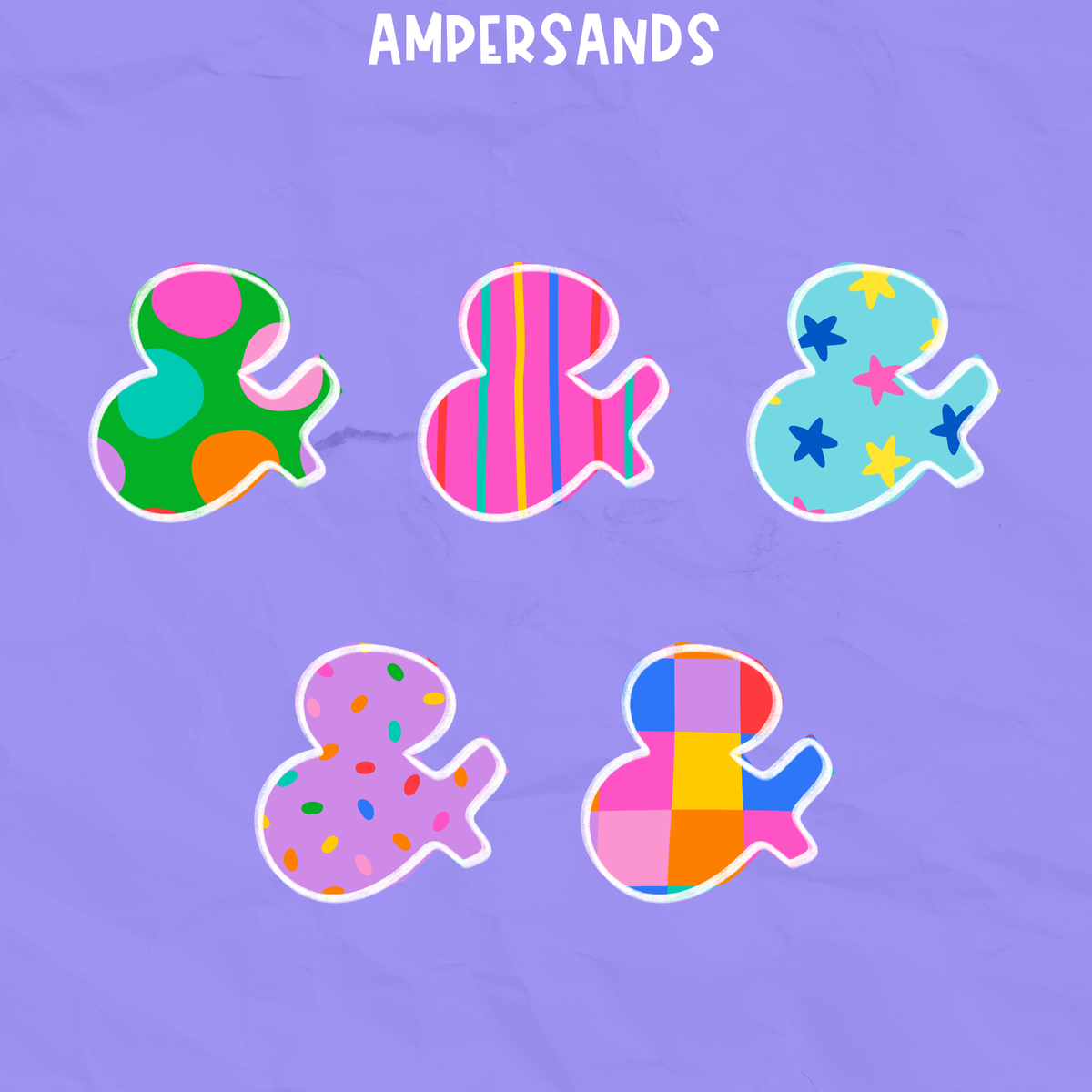 Color Pop Doodle Alphabet Set | PNG Alphabet Letters Only