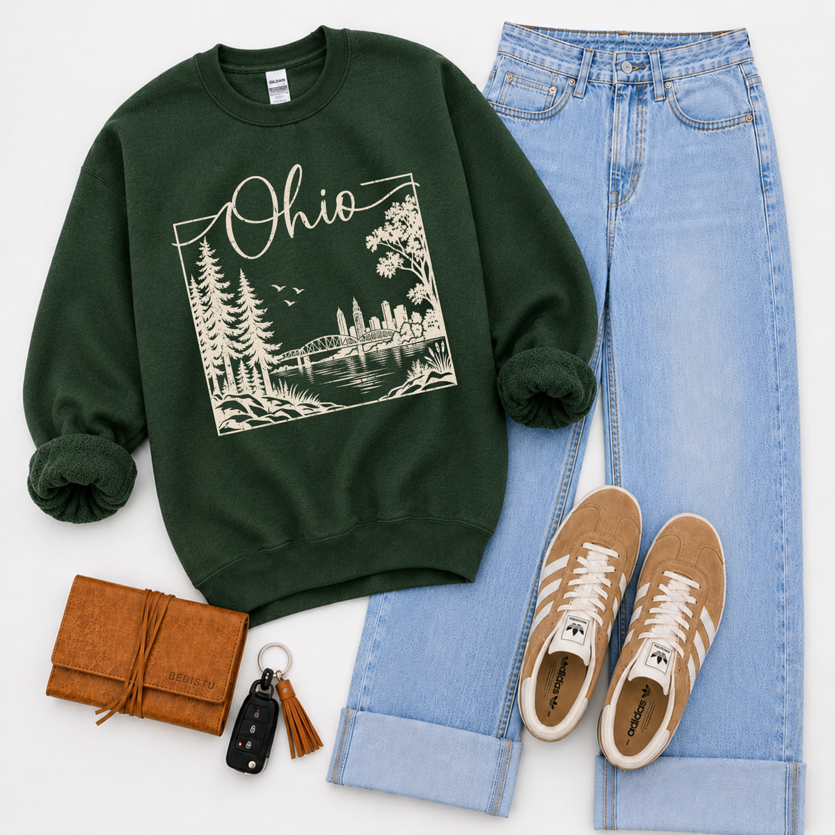 States Nature Scenery Silhouette (includes both brown & cream with purchase) Digital Design, PNG