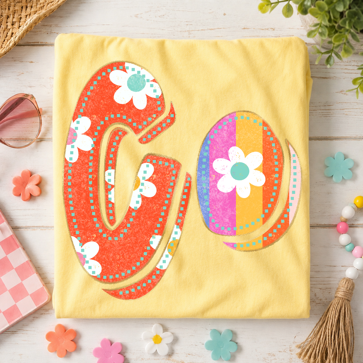 CO Colorado Flower Power Distressed Doodle Digital Design, PNG