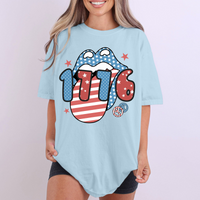 1776 Patriotic Lips & Tongue Digital Design, PNG