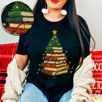 Christmas Book Stack Knitted Digital Download, PNG