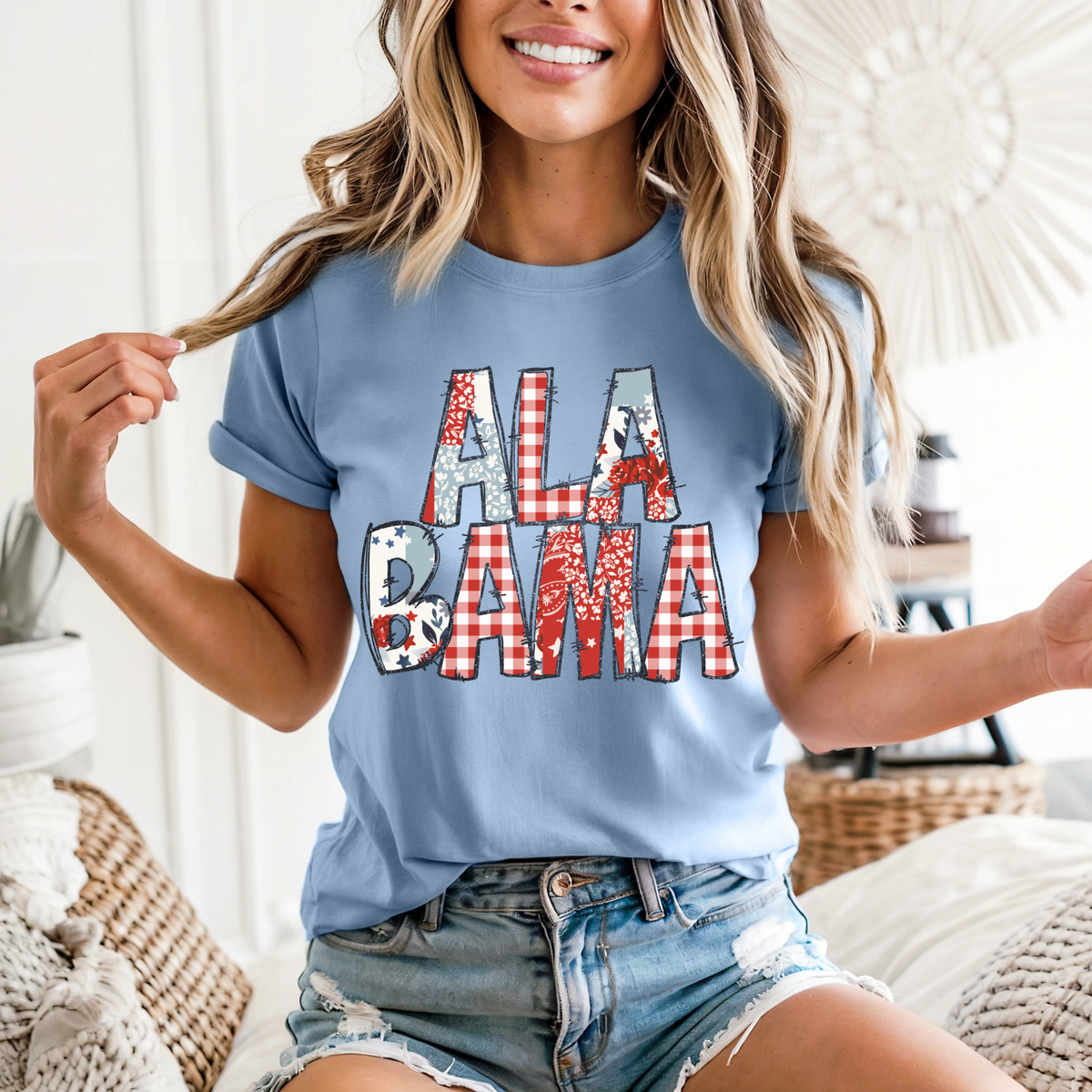 Alabama Doodle Patch & Glitter Digital Design, PNG