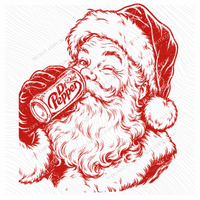 Diet Dr. Pepper Santa Digital Design, PNG