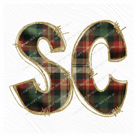 South Carolina Glitter & Plaid Digital Download, PNG