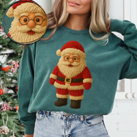 Santa in 3D Yarn Style Digital Download, PNG