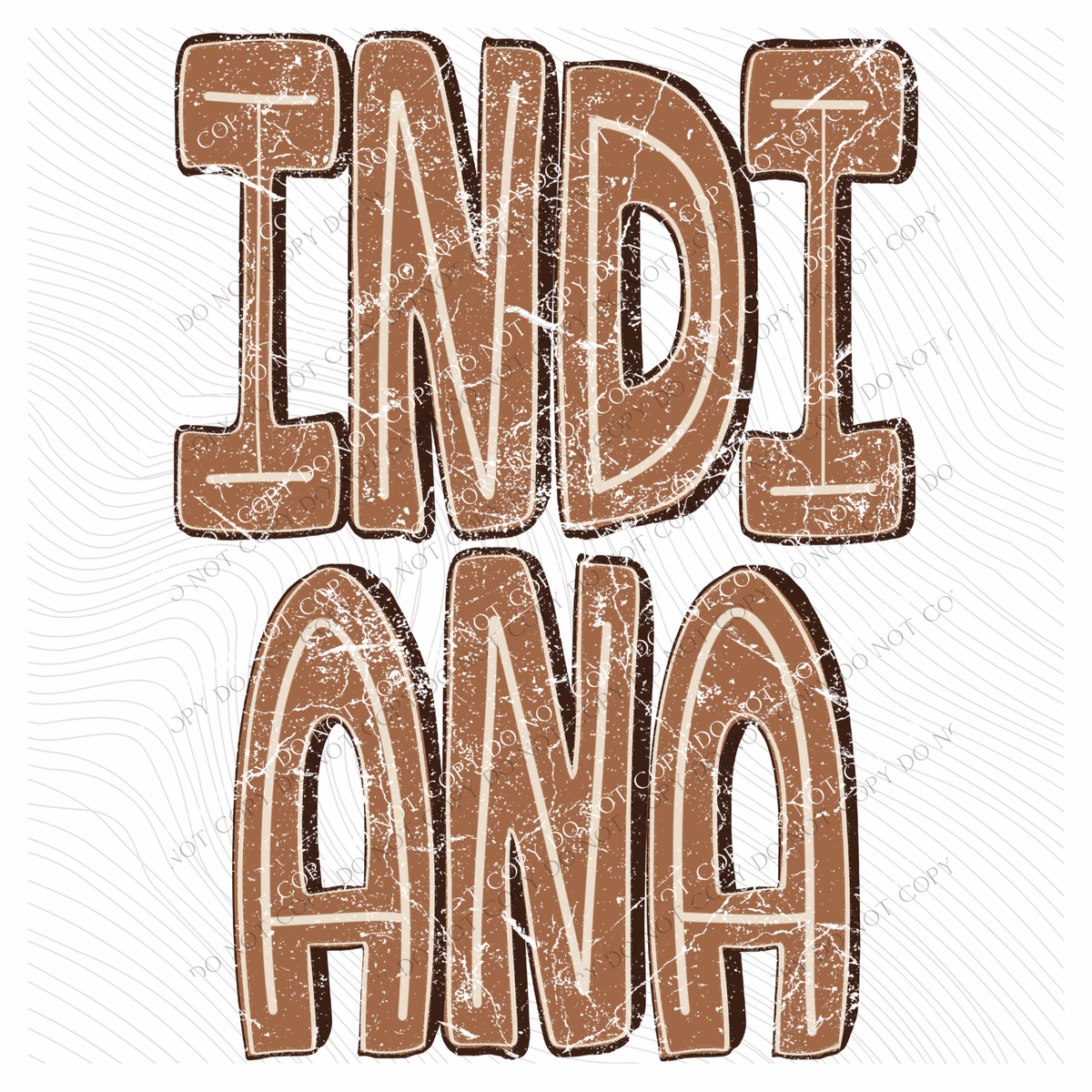 Brown Distressed Shadow States Digital Design, PNG