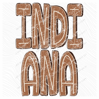 Brown Distressed Shadow States Digital Design, PNG