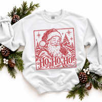 Ho Ho Ho Santa Silhouette Digital Design, PNG
