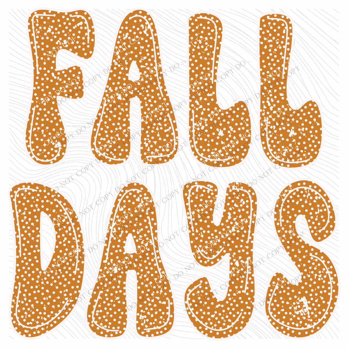 Fall Days Polka Dots Digital Design, PNG