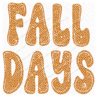 Fall Days Polka Dots Digital Design, PNG
