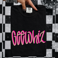 Geewhiz 3D Sassy Script Bright Pink & Green Digital Design, PNG