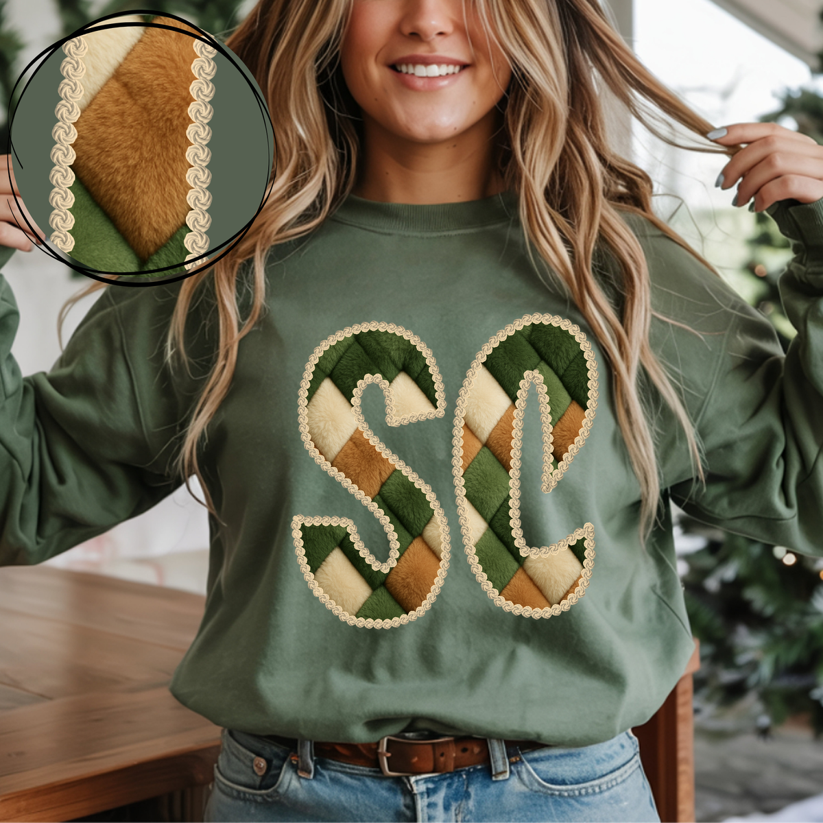 SC South Carolina Stitched Argyle Fur Digital Download, PNG