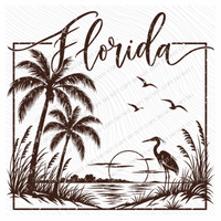 States Nature Scenery Silhouette (includes both brown & cream with purchase) Digital Design, PNG