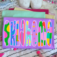 Oklahoma Color Pop Doodle Digital Design, PNG