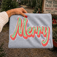 Merry Retro Shadow Doodle Digital Design, PNG