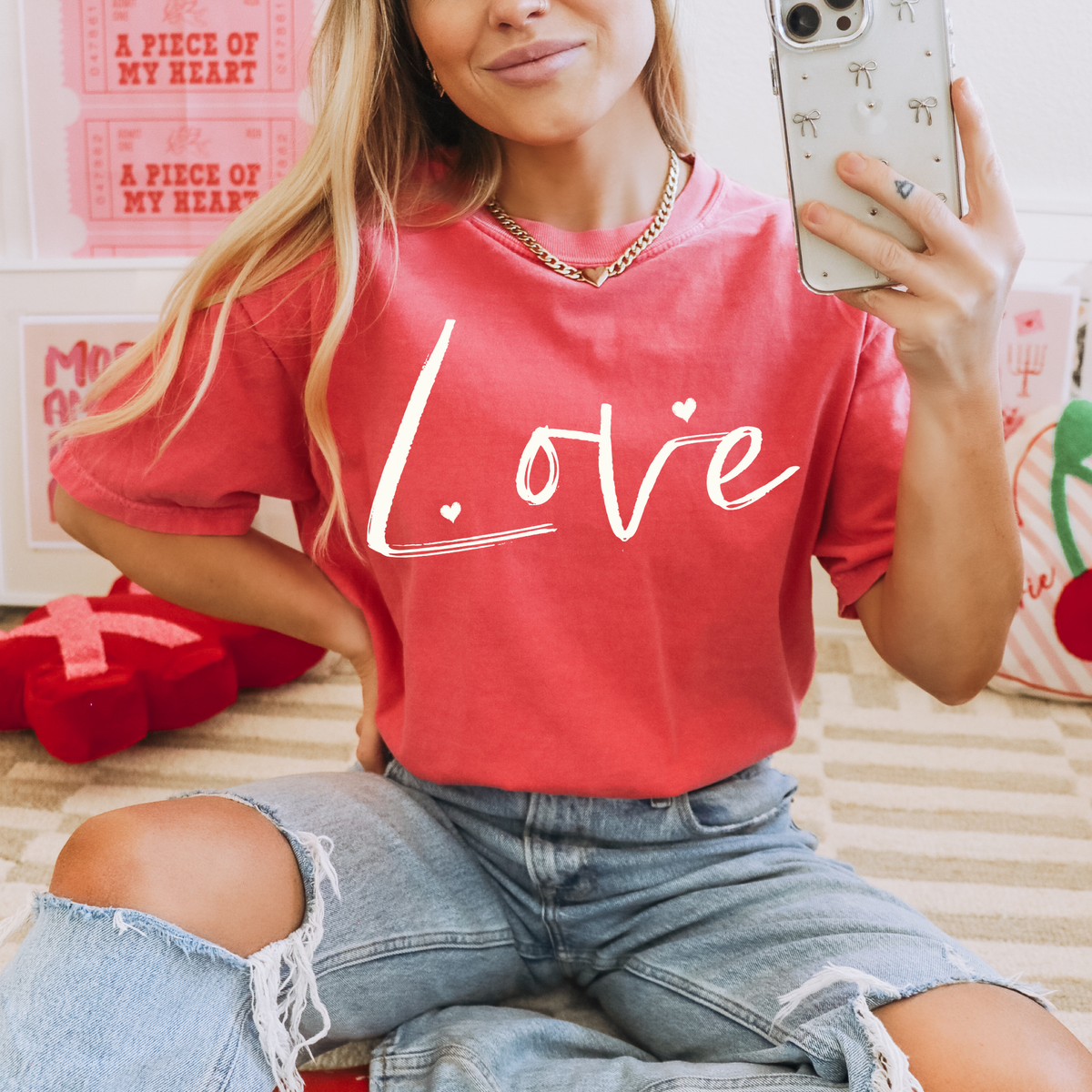 Love Script Heart Color Love Script Hearts in Off-white Digital Design, PNG – Grove 123 Designs