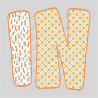 IN Indiana Spring Carrots & Plaid Distressed Digital Design, PNG