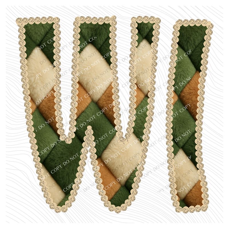 WI Wisconsin Stitched Argyle Fur Digital Download, PNG