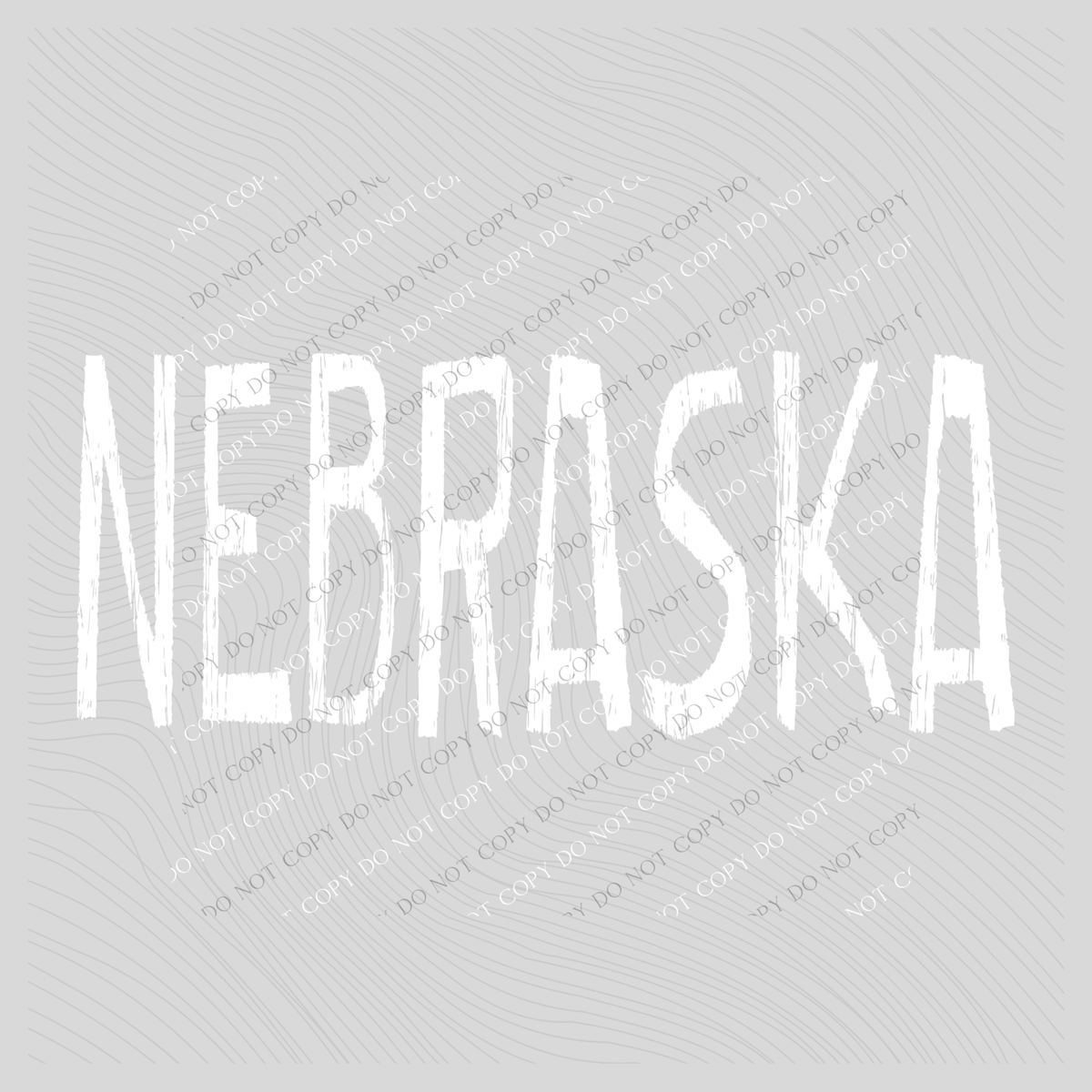 Nebraska Rough in White Digital Design, PNG