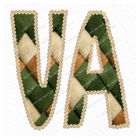 VA Virginia Stitched Argyle Fur Digital Download, PNG