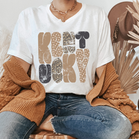 Kentucky Chubby Retro Distressed Leopard print in tones of Tans & Faded Black Digital Design, PNG
