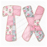 TX Texas Quilted Dainty Floral Digital Design, PNG