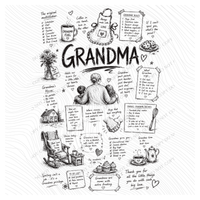 All about Grandma Sketch Digital Design, PNG