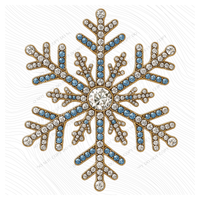 Snowflake Rhinestone 3D Digital Download, PNG