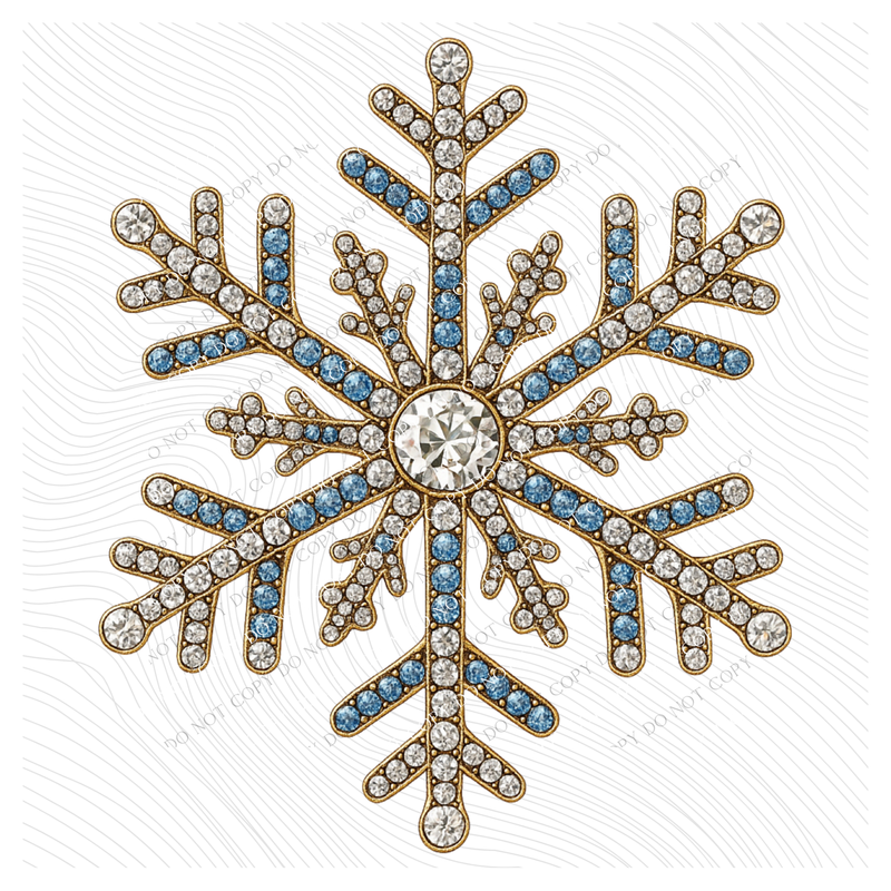 Snowflake Rhinestone 3D Digital Download, PNG