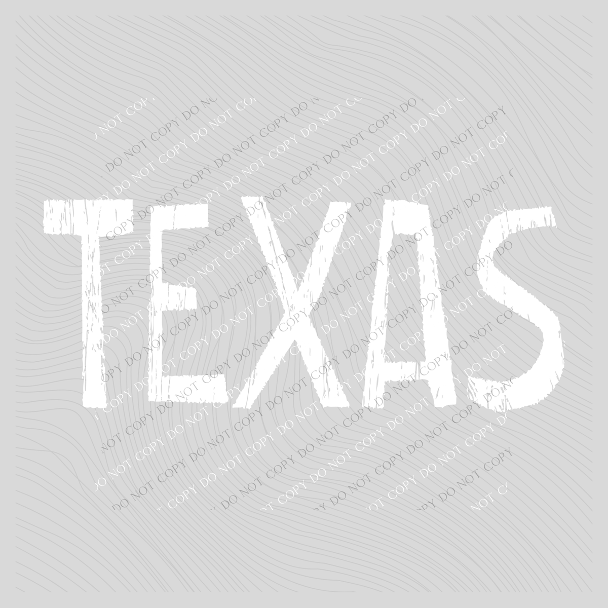 Texas Rough in White Digital Design, PNG