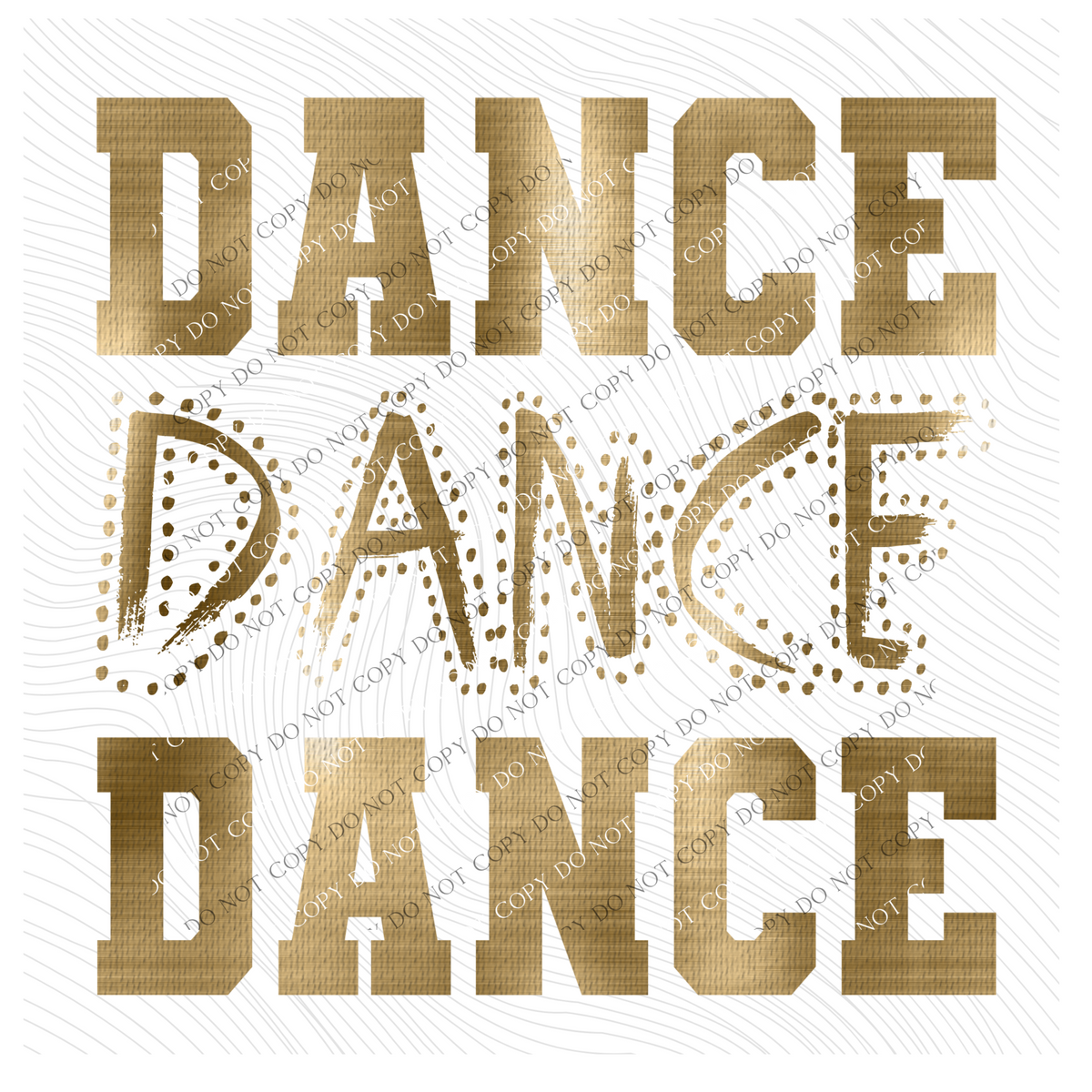 Dance Varsity Polka Dot Texture Foil Gold Digital Design, PNG