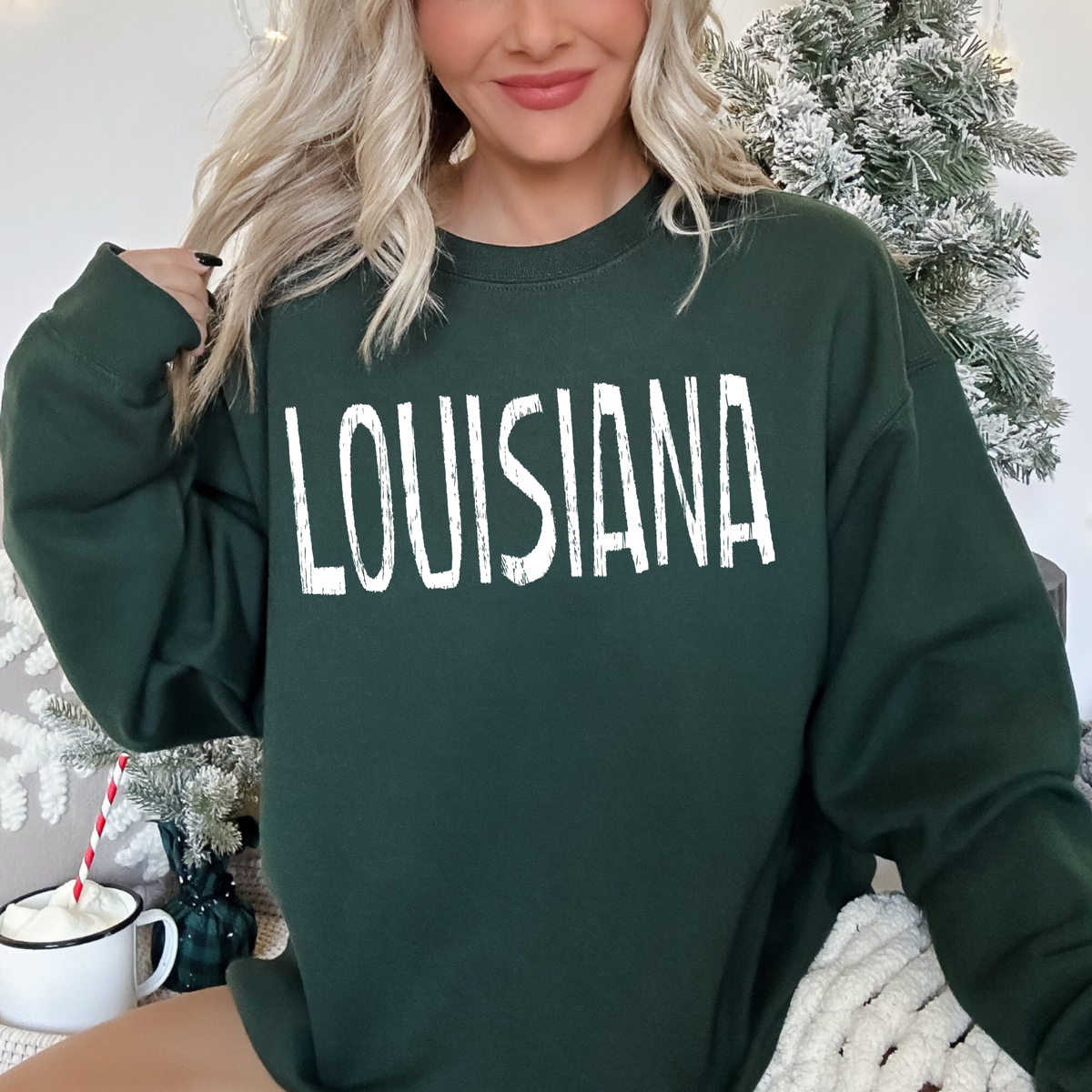 Louisiana Rough in White Digital Design, PNG