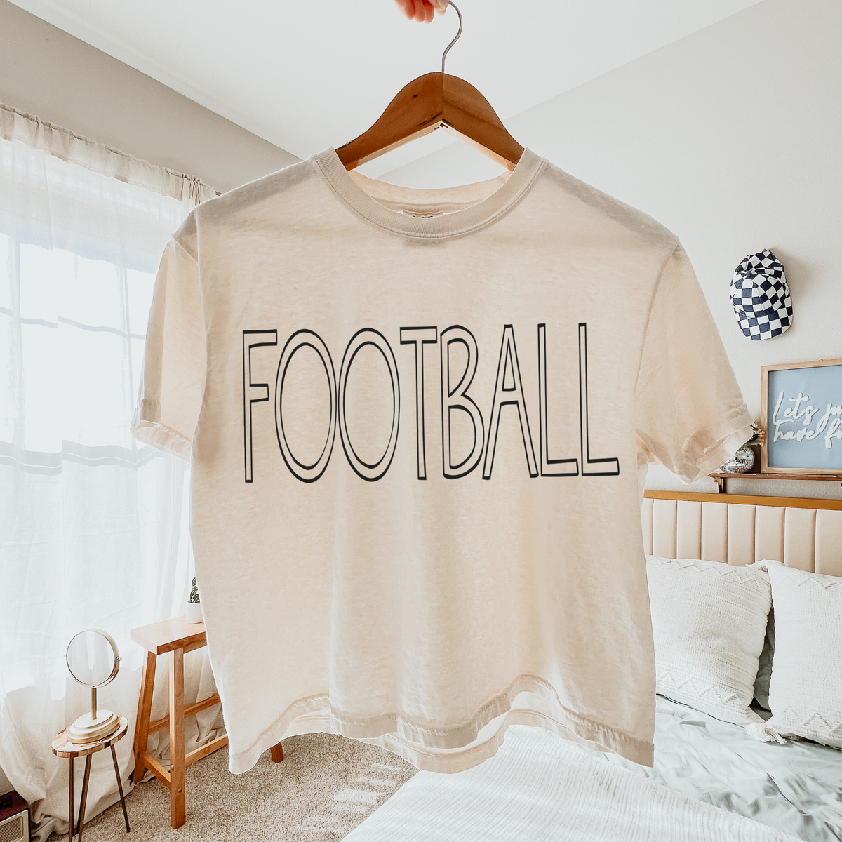 Football Simple Outline in Black Digital Design, PNG