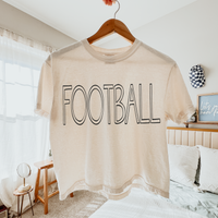 Football Simple Outline in Black Digital Design, PNG