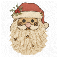Santa Leopard & Lace Digital Design, PNG