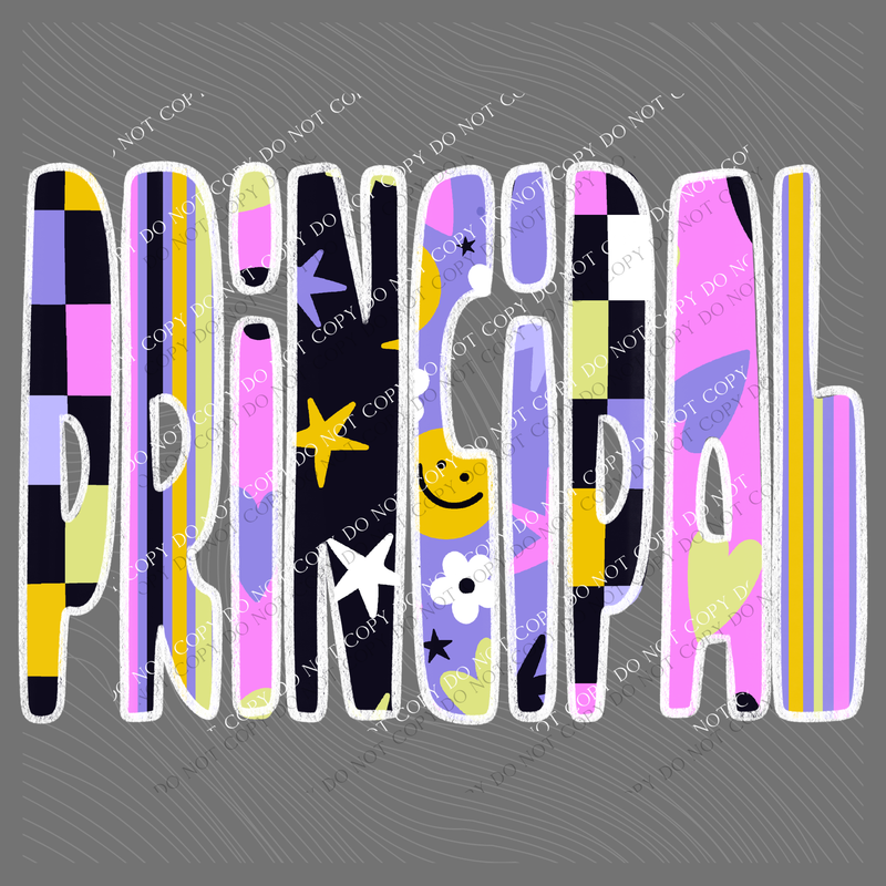 Principal Happy Days Doodle Back to School Digital Design, PNG