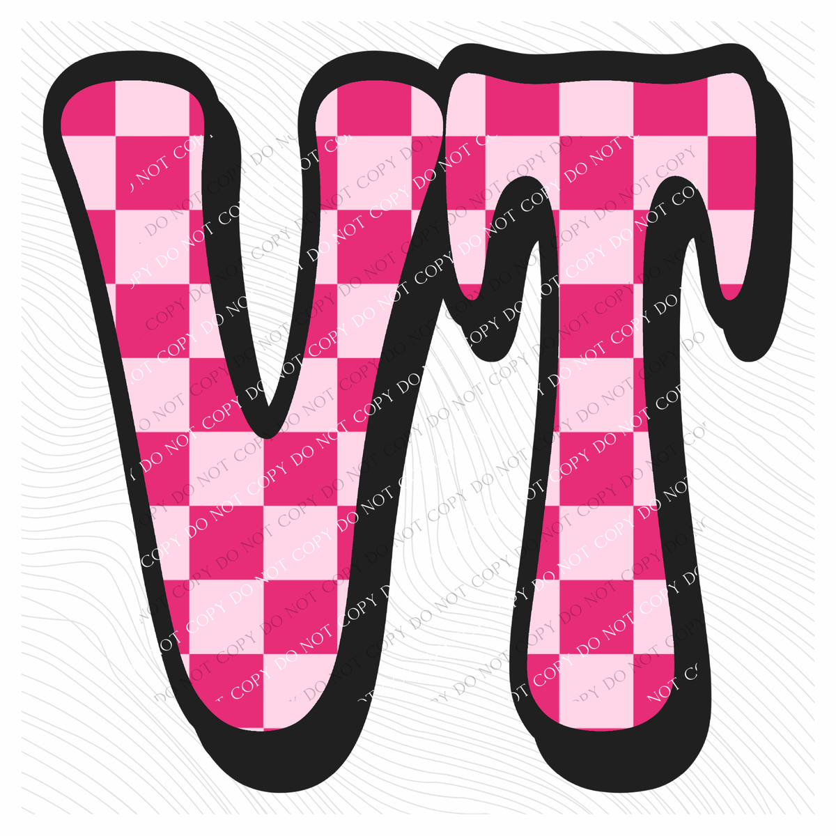 VT Vermont Retro Checkers in Pinks Digital Design, PNG