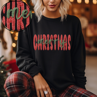 Merry Christmas Yarn Knit Style Digital Download, PNG