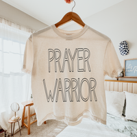 Prayer Warrior Simple Outline in Black Digital Design, PNG