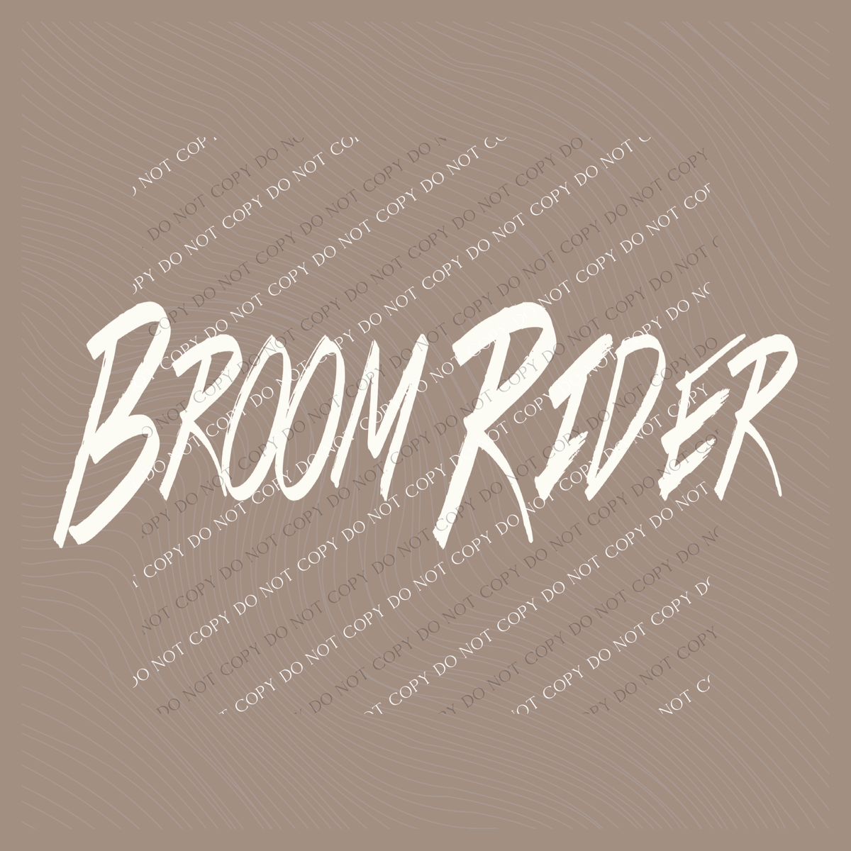 Broom Rider Script in Cream Digital Download, PNG