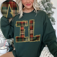 Illinois Glitter & Plaid Digital Download, PNG
